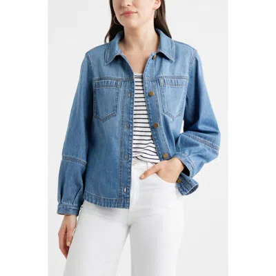 Caslonr Caslon(r) Balloon Sleeve Denim Jacket In Blue