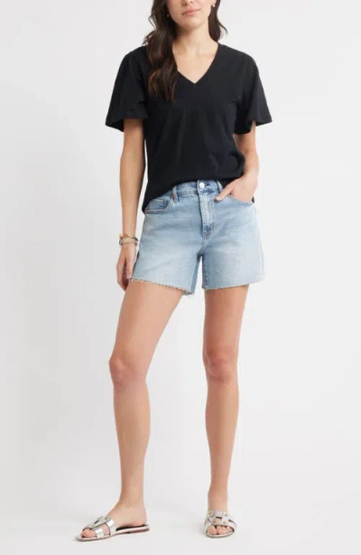 Caslonr Caslon(r) Bell Sleeve V-neck T-shirt In Black