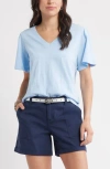 Caslonr Caslon(r) Bell Sleeve V-neck T-shirt In Blue