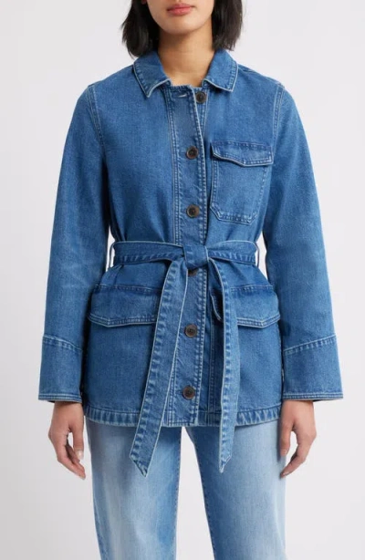 Caslonr Caslon(r) Belted Denim Chore Jacket In Blue