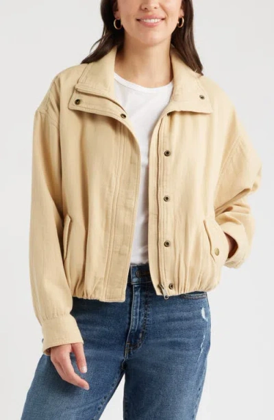 Caslonr Caslon(r) Bubble Hem Cotton Twill Jacket In Tan Shore