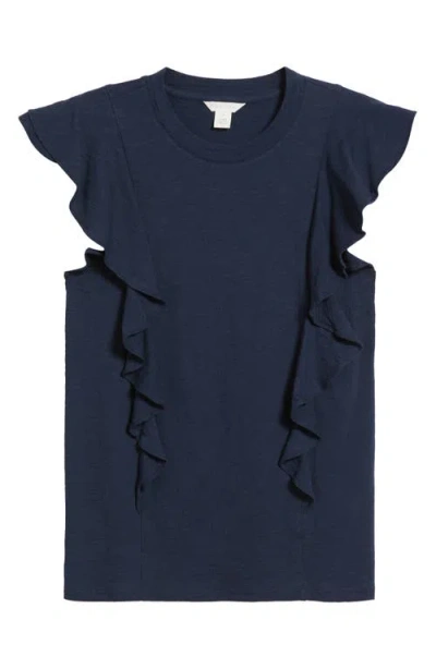 Caslonr Caslon(r) Cascade Ruffle Cotton Blend Top