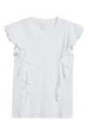 Caslonr Caslon(r) Cascade Ruffle Cotton Blend Top