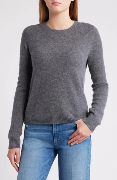 Caslonr Caslon(r) Cashmere Crewneck Sweater In Grey Dark Heather