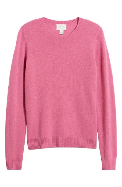 Caslonr Caslon(r) Cashmere Crewneck Sweater In Pink