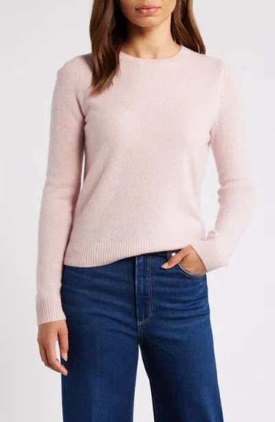 Caslonr Caslon(r) Cashmere Crewneck Sweater In Pink Tulip