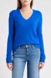 Caslonr Caslon(r) Cashmere V-neck Sweater In Blue Princess