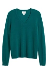 Caslonr Caslon(r) Cashmere V-neck Sweater In Green