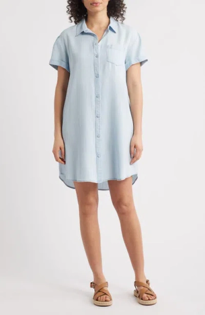 Caslonr Caslon(r) Chambray Shirtdress In Light Wash