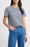 Caslonr Caslon(r) Cotton & Modal T-shirt In Navy- White Brooke Stripe