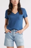 Caslonr Caslon(r) Cotton & Modal V-neck T-shirt In Blue