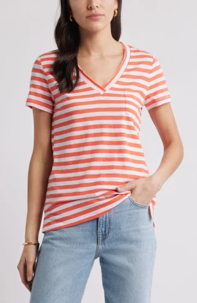 Caslonr Caslon(r) Cotton & Modal V-neck T-shirt
