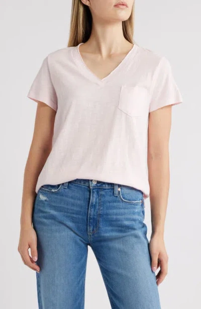 Caslonr Caslon(r) Cotton & Modal V-neck T-shirt In Pink