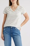Caslonr Caslon(r) Cotton & Modal V-neck T-shirt In Multi