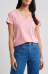 Caslonr Caslon(r) Cotton & Modal V-neck T-shirt In Pink