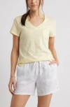 Caslonr Caslon(r) Cotton & Modal V-neck T-shirt In Yellow