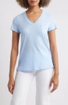 Caslonr Caslon(r) Cotton & Modal V-neck T-shirt In Blue Windsurfer