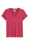 Caslonr Caslon(r) Cotton & Modal V-neck T-shirt In Pink