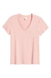 Caslonr Caslon(r) Cotton & Modal V-neck T-shirt In Pink
