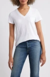 Caslonr Caslon(r) Cotton & Modal V-neck T-shirt In White