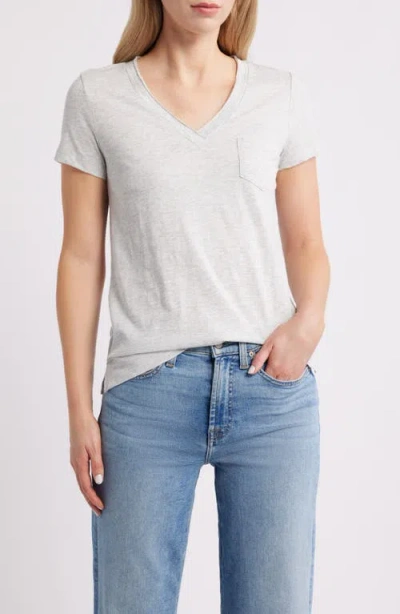 Caslonr Caslon(r) Cotton & Modal V-neck T-shirt In White