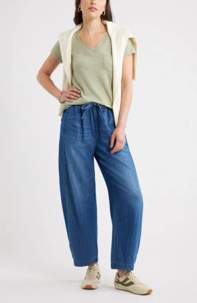 Caslonr Caslon(r) Cotton & Modal V-neck T-shirt In Green