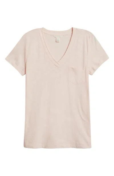 Caslonr Caslon(r) Cotton & Modal V-neck T-shirt In Neutral