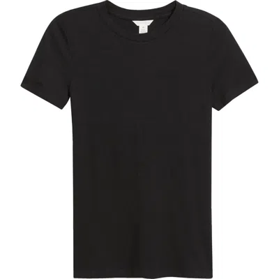 Caslonr Caslon(r) Cotton Blend Crewneck T-shirt In Black