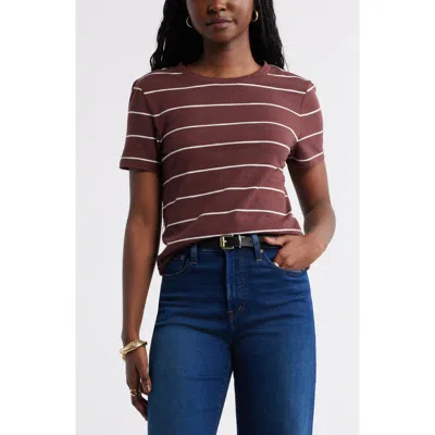 Caslonr Caslon(r) Cotton Blend Crewneck T-shirt In Brown