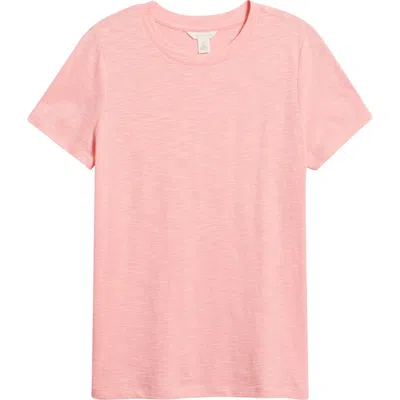 Caslonr Caslon(r) Cotton Blend Crewneck T-shirt In Pink