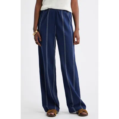 Caslonr Caslon(r) Cotton Blend Dobby Pull-on Pants In Blue