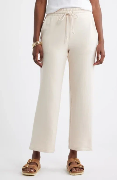 Caslonr Caslon(r) Cotton Blend French Terry Drawstring Pants In White