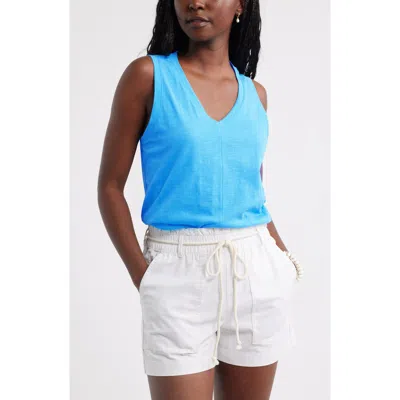 Caslonr Caslon(r) Cotton Blend Slub Swing Tank In Blue