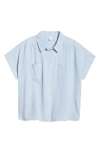 Caslonr Caslon(r) Cotton Gauze Button-up Shirt In Blue Windsurfer