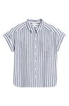 Caslonr Caslon(r) Cotton Gauze Button-up Shirt In Navy Blazer- Katie Stripe