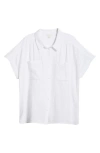 Caslonr Caslon(r) Cotton Gauze Button-up Shirt In White