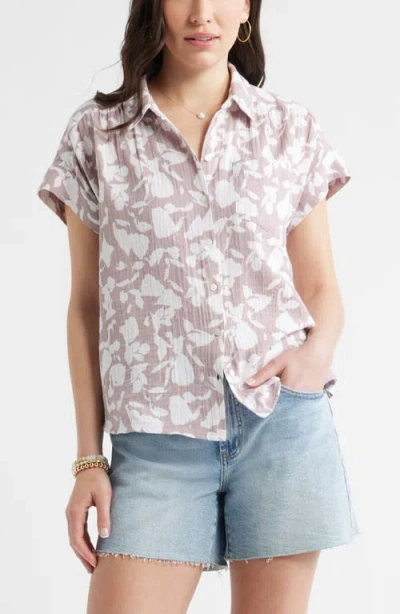 Caslonr Caslon(r) Cotton Gauze Button-up Shirt In Multi