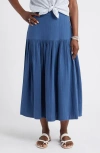 Caslonr Caslon(r) Cotton Gauze Midi Skirt