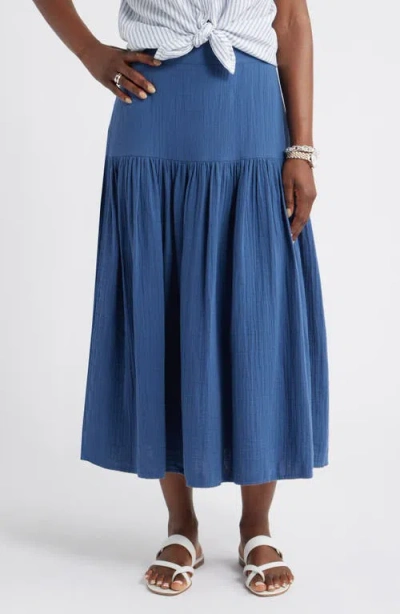 Caslonr Caslon(r) Cotton Gauze Midi Skirt