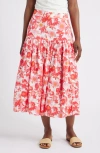 Caslonr Caslon(r) Cotton Gauze Midi Skirt