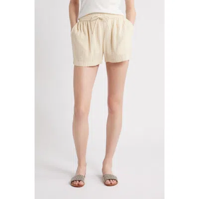 Caslonr Caslon(r) Cotton Gauze Shorts In Brown