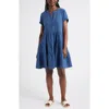 Caslonr Caslon(r) Cotton Gauze Tiered Popover Dress