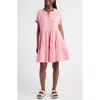 Caslonr Caslon(r) Cotton Gauze Tiered Popover Dress
