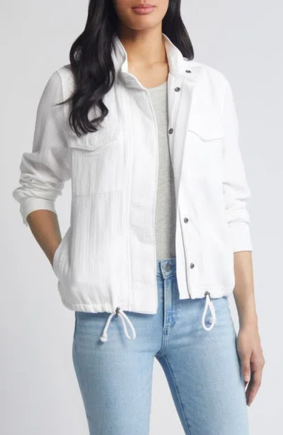 Caslonr Caslon(r) Cotton Gauze Utility Jacket In White