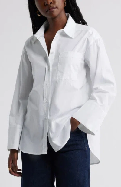 Caslonr Caslon(r) Cotton Poplin Button-up Shirt In White