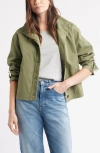 Caslonr Caslon(r) Cotton Stretch Twill Swing Jacket In Green