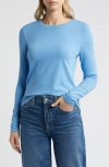 Caslonr Caslon(r) Crewneck Long Sleeve T-shirt In Blue Lake