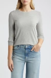 Caslonr Caslon(r) Crewneck Long Sleeve T-shirt In Grey Heather