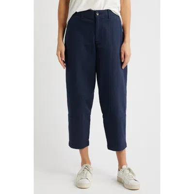 Caslonr Caslon(r) Crop Barrel Twill Pants In Navy Blazer