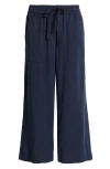 Caslonr Caslon(r) Crop Drawstring Pants In Navy Blazer